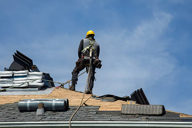 Professional Gutter Installation technician working in Camden Wyoming, DE